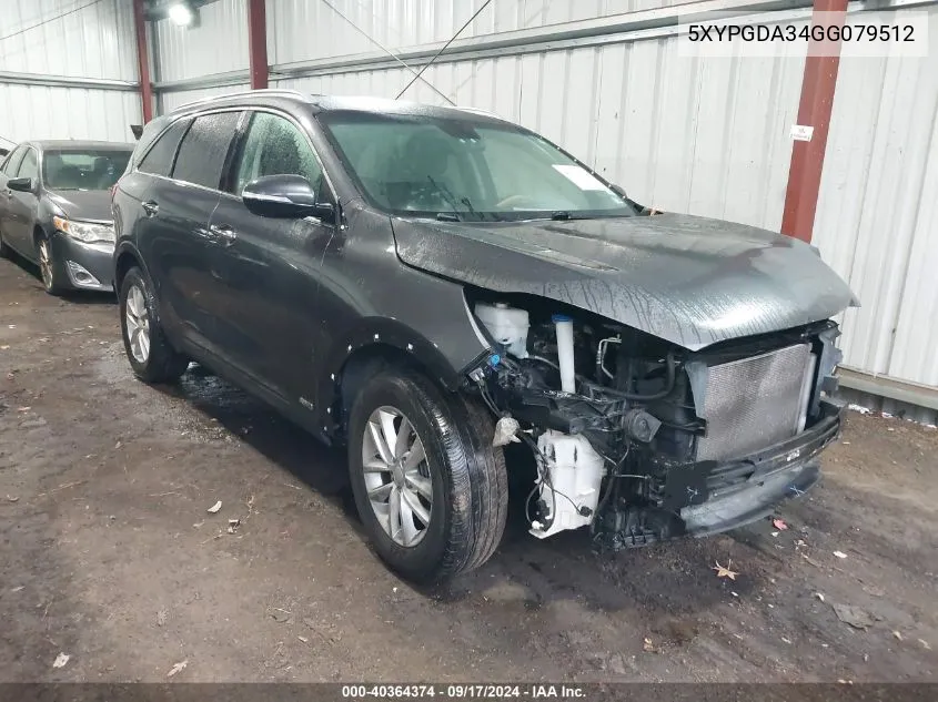 5XYPGDA34GG079512 2016 Kia Sorento Lx/L