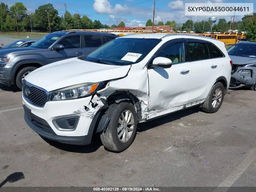 5XYPGDA55GG044611 2016 Kia Sorento 3.3L Lx