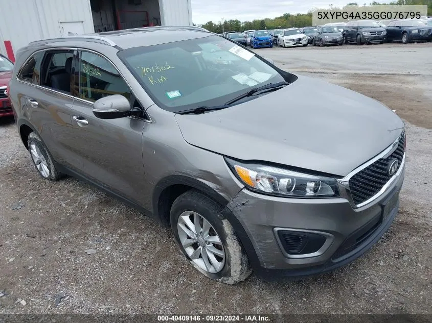 2016 Kia Sorento Lx/L VIN: 5XYPG4A35GG076795 Lot: 40409146