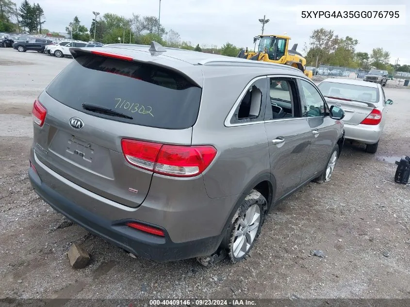 5XYPG4A35GG076795 2016 Kia Sorento Lx/L