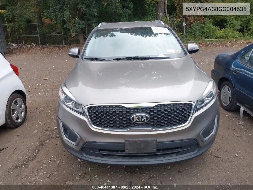 5XYPG4A38GG004635 2016 Kia Sorento Lx/L