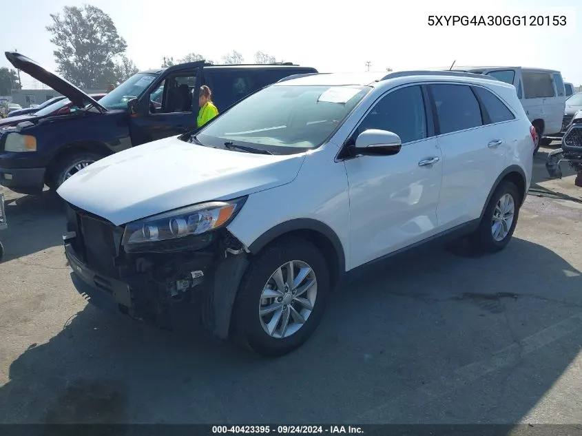 5XYPG4A30GG120153 2016 Kia Sorento 2.4L Lx