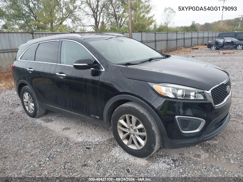 5XYPGDA54GG179093 2016 Kia Sorento 3.3L Lx