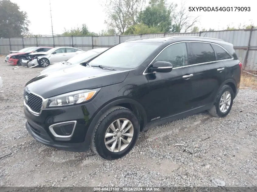 5XYPGDA54GG179093 2016 Kia Sorento 3.3L Lx