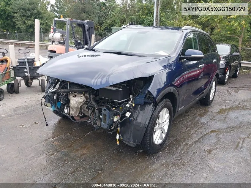 5XYPGDA5XGG150729 2016 Kia Sorento 3.3L Lx