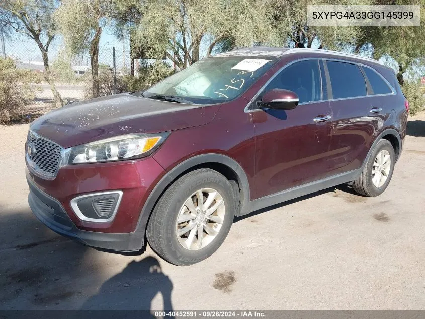 5XYPG4A33GG145399 2016 Kia Sorento Lx/L