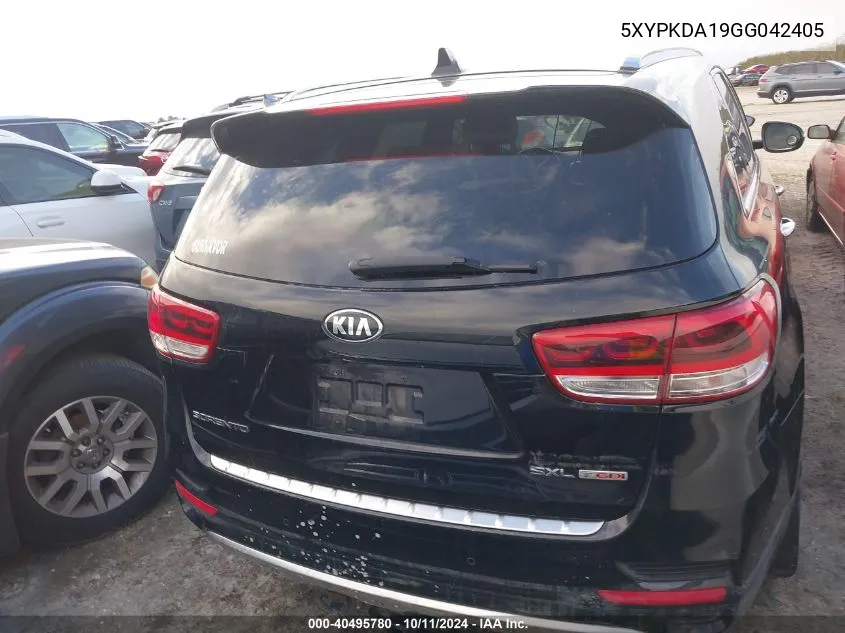 5XYPKDA19GG042405 2016 Kia Sorento Sx/Sx Limited