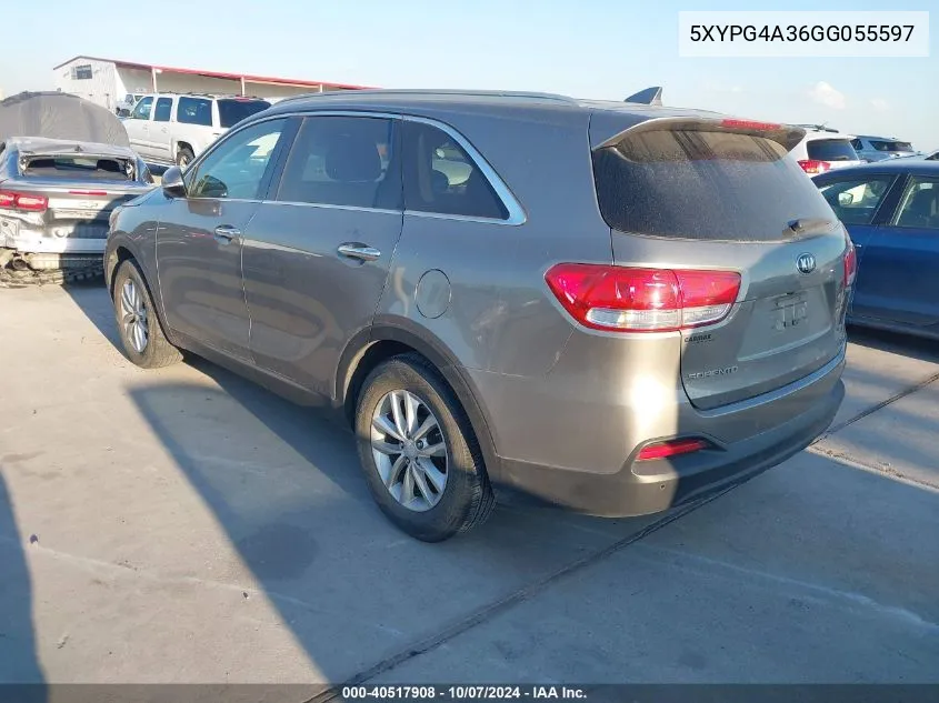 2016 Kia Sorento Lx/L VIN: 5XYPG4A36GG055597 Lot: 40517908