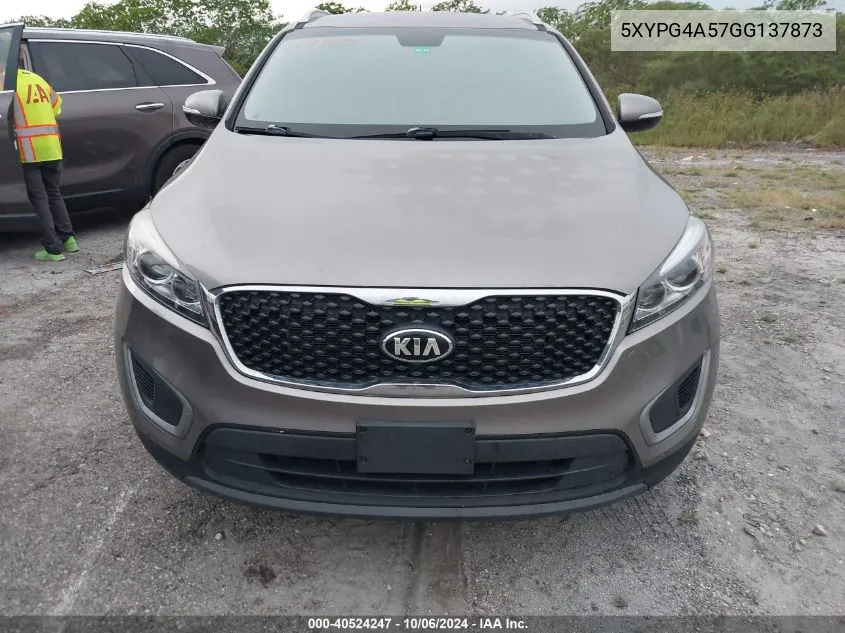 2016 Kia Sorento Lx/L VIN: 5XYPG4A57GG137873 Lot: 40524247