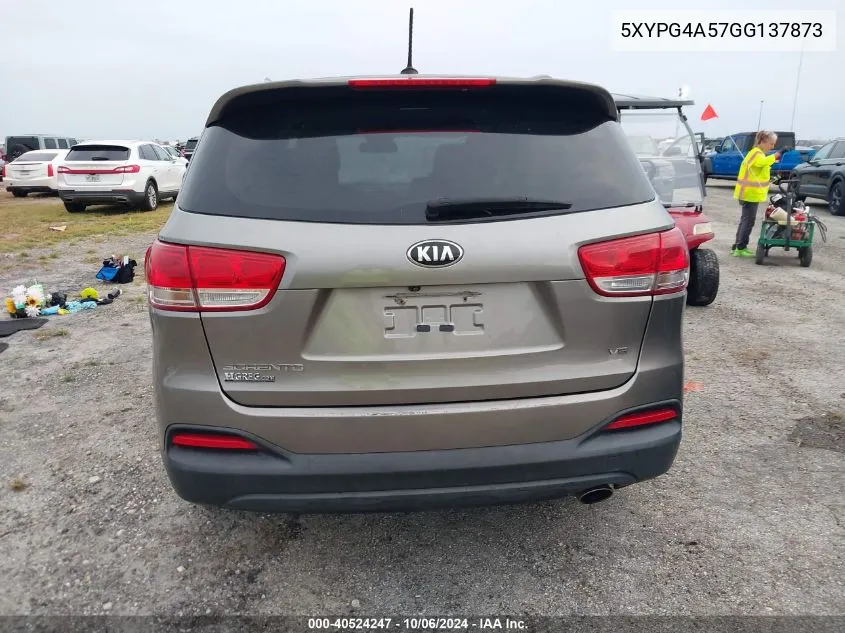 5XYPG4A57GG137873 2016 Kia Sorento Lx/L