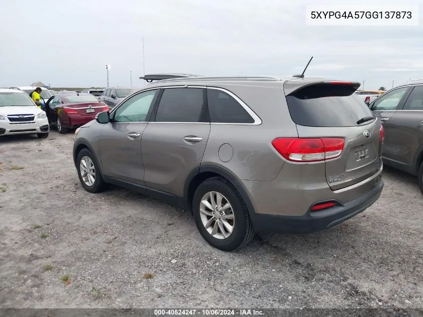 2016 Kia Sorento Lx/L VIN: 5XYPG4A57GG137873 Lot: 40524247