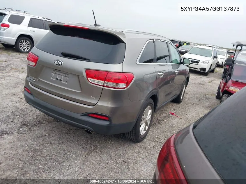 5XYPG4A57GG137873 2016 Kia Sorento Lx/L