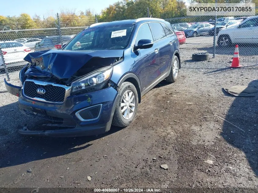 5XYPGDA37GG170855 2016 Kia Sorento 2.4L Lx