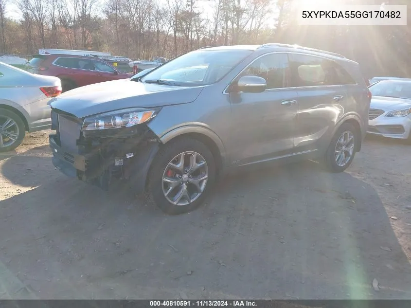 2016 Kia Sorento 3.3L Sx VIN: 5XYPKDA55GG170482 Lot: 40810591