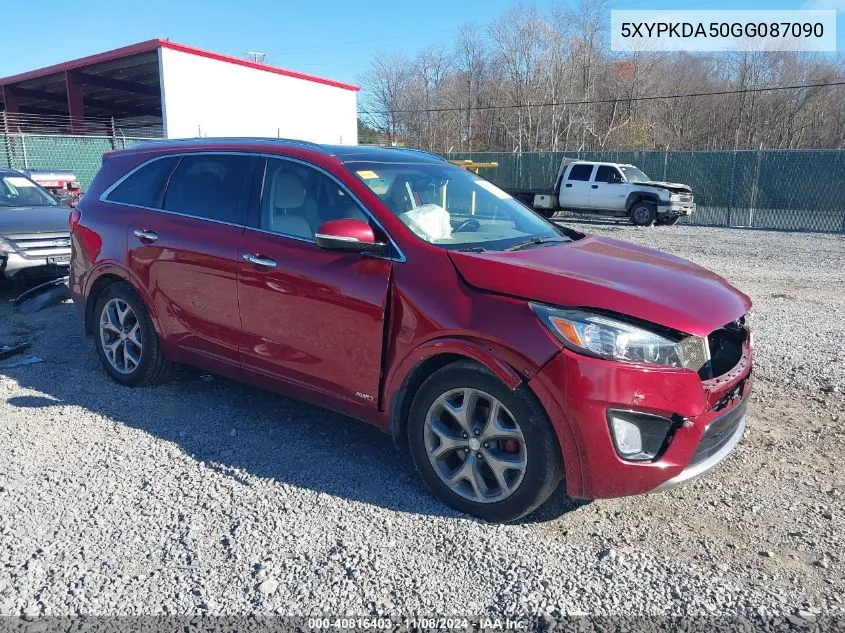 2016 Kia Sorento 3.3L Sx VIN: 5XYPKDA50GG087090 Lot: 40816403