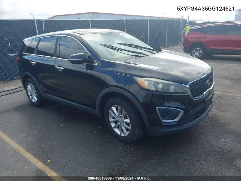 2016 Kia Sorento 2.4L L VIN: 5XYPG4A35GG124621 Lot: 40816909