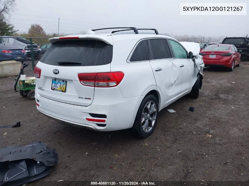 2016 Kia Sorento 2.0T Sxl VIN: 5XYPKDA12GG121267 Lot: 40881120