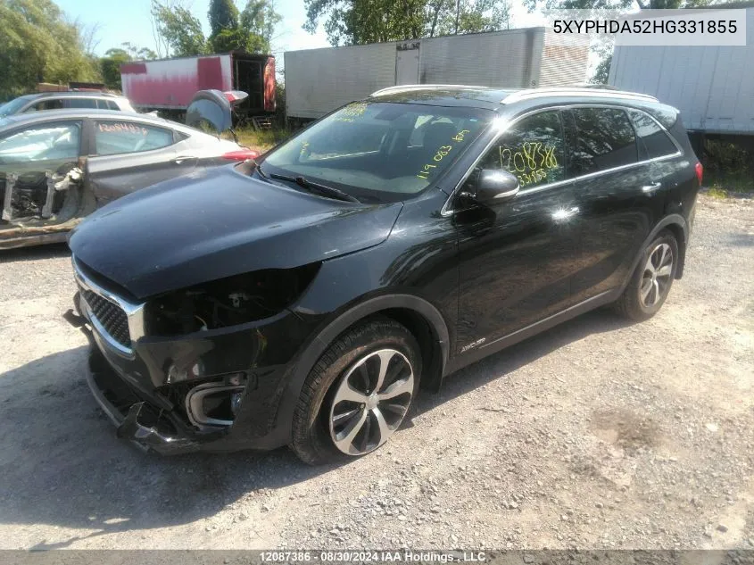 5XYPHDA52HG331855 2017 Kia Sorento Ex