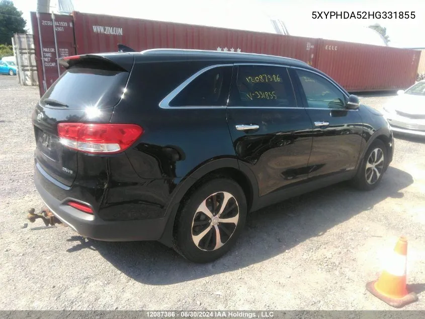 5XYPHDA52HG331855 2017 Kia Sorento Ex