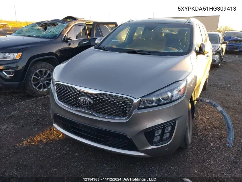 2017 Kia Sorento VIN: 5XYPKDA51HG309413 Lot: 12154963