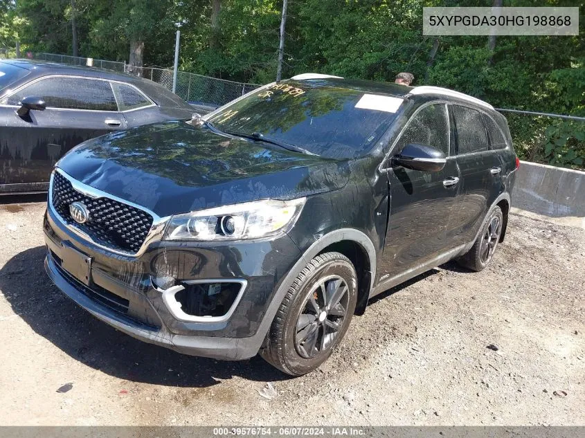 5XYPGDA30HG198868 2017 Kia Sorento 2.4L Lx