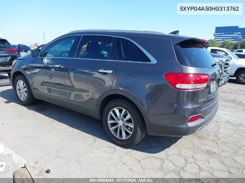 5XYPG4A50HG313762 2017 Kia Sorento 3.3L Lx