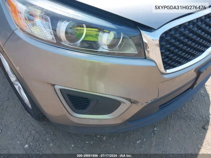 5XYPGDA31HG276476 2017 Kia Sorento 2.4L Lx