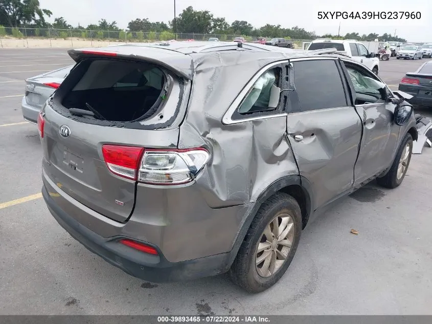 5XYPG4A39HG237960 2017 Kia Sorento 2.4L Lx