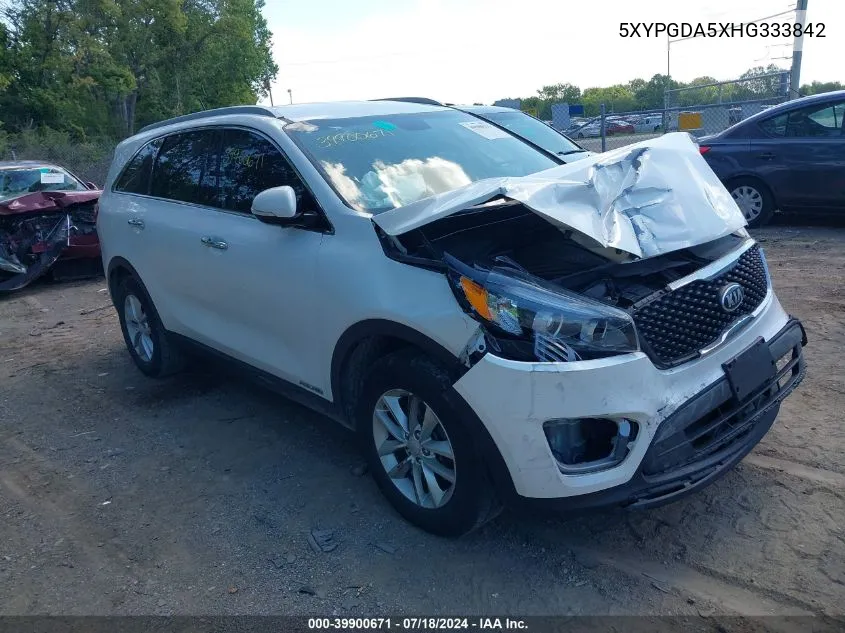 5XYPGDA5XHG333842 2017 Kia Sorento 3.3L Lx