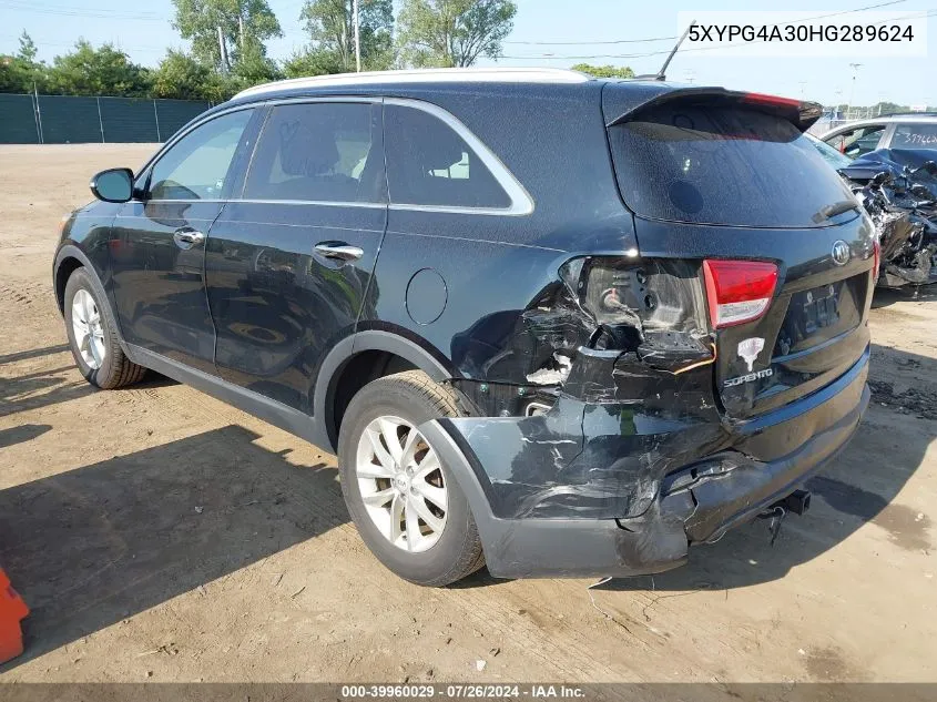 5XYPG4A30HG289624 2017 Kia Sorento 2.4L Lx