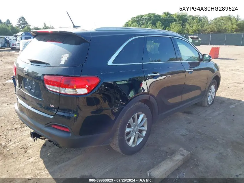 5XYPG4A30HG289624 2017 Kia Sorento 2.4L Lx