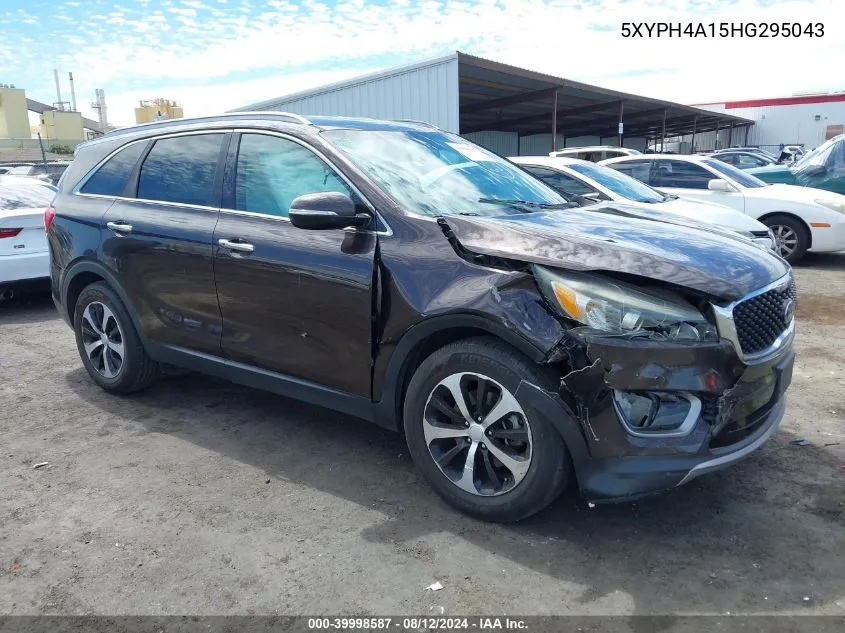 2017 Kia Sorento 2.0T Ex VIN: 5XYPH4A15HG295043 Lot: 39998587