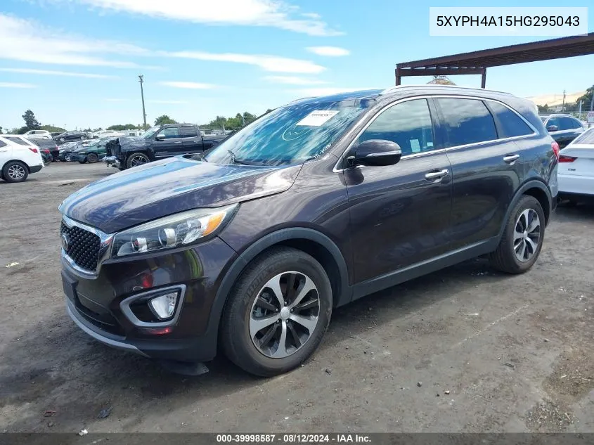 2017 Kia Sorento 2.0T Ex VIN: 5XYPH4A15HG295043 Lot: 39998587