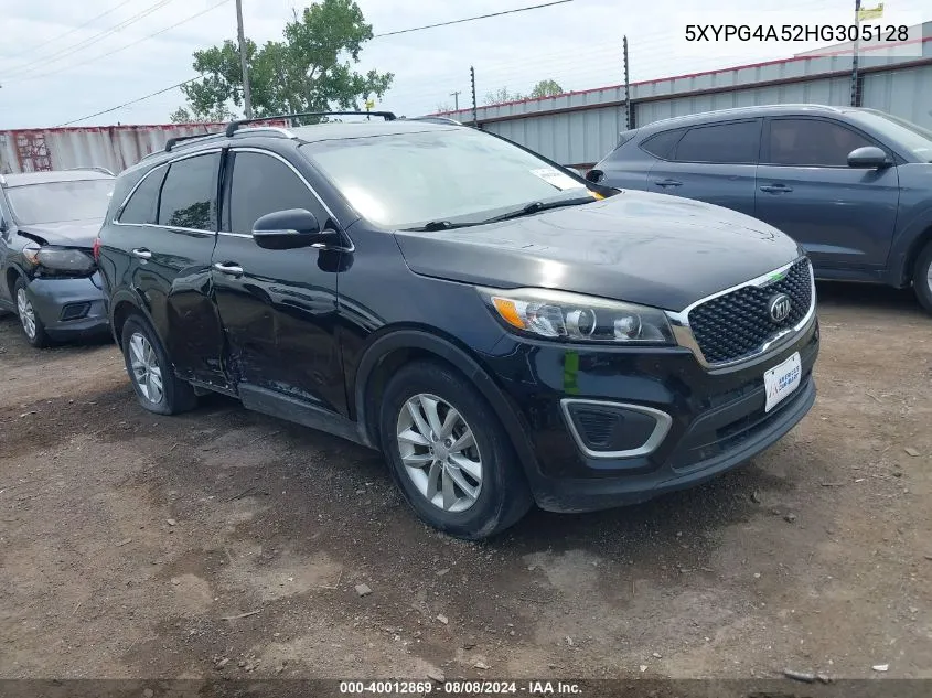 2017 Kia Sorento 3.3L Lx VIN: 5XYPG4A52HG305128 Lot: 40012869