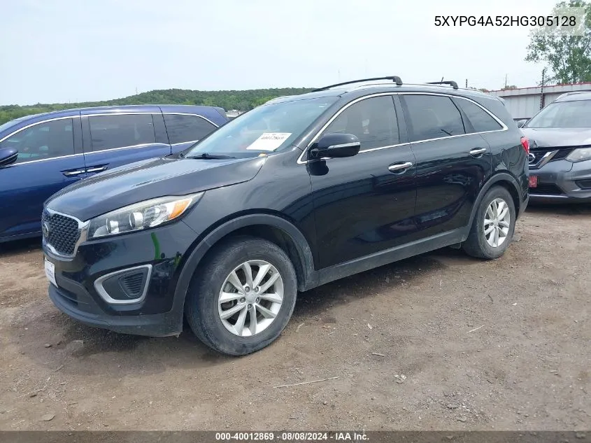 2017 Kia Sorento 3.3L Lx VIN: 5XYPG4A52HG305128 Lot: 40012869