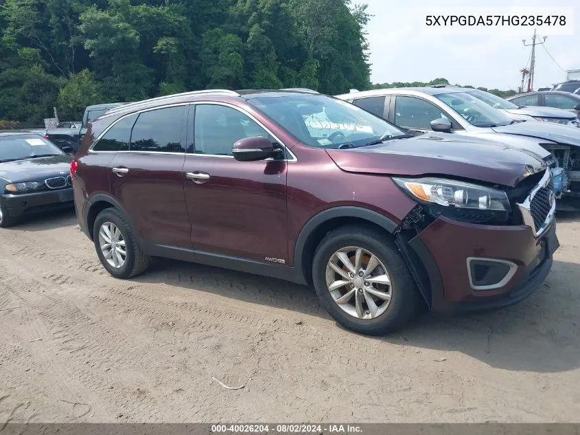 5XYPGDA57HG235478 2017 Kia Sorento 3.3L Lx