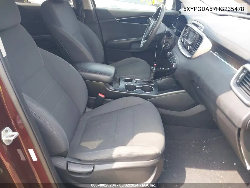 5XYPGDA57HG235478 2017 Kia Sorento 3.3L Lx