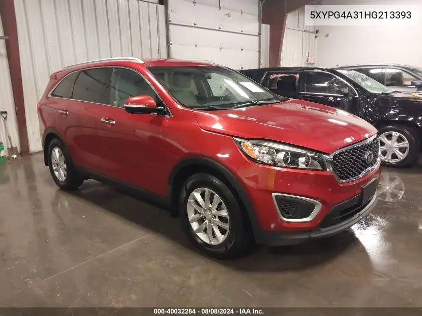 5XYPG4A31HG213393 2017 Kia Sorento 2.4L Lx