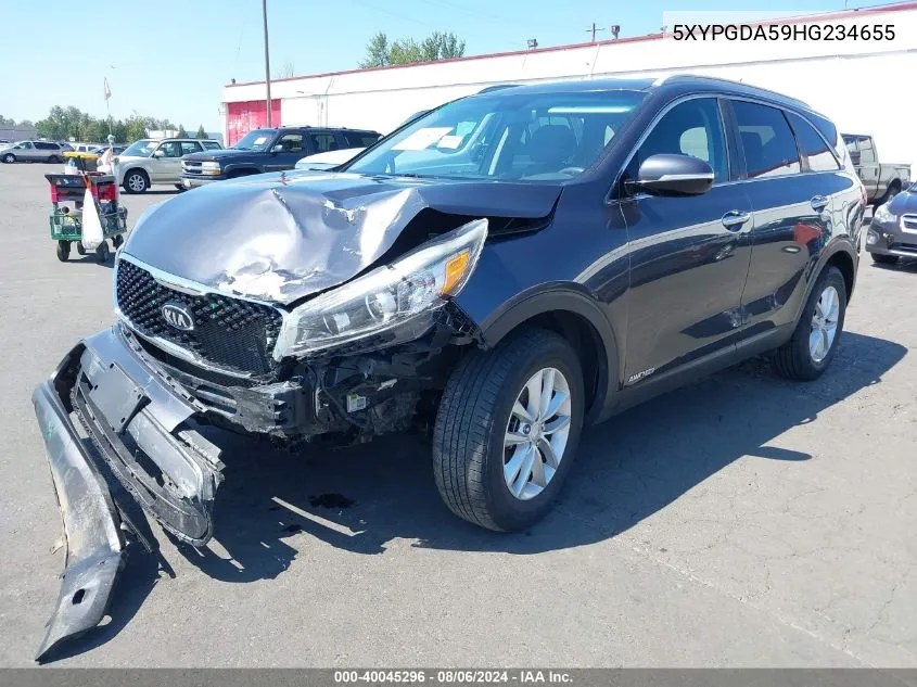 5XYPGDA59HG234655 2017 Kia Sorento 3.3L Lx