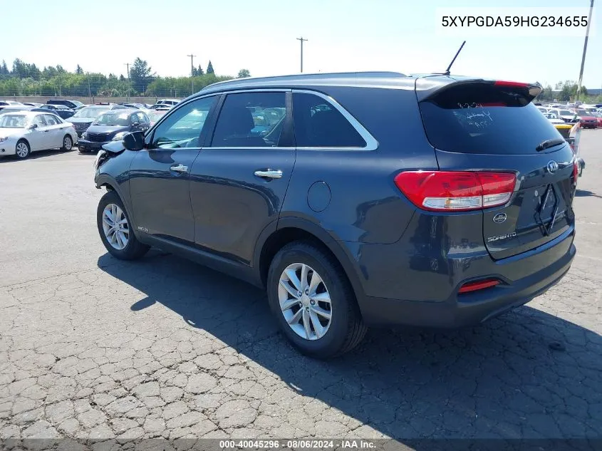 5XYPGDA59HG234655 2017 Kia Sorento 3.3L Lx