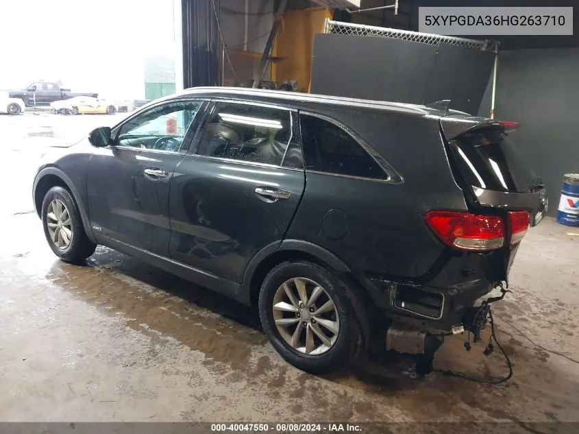 5XYPGDA36HG263710 2017 Kia Sorento 2.4L Lx