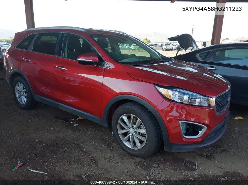 5XYPG4A58HG211223 2017 Kia Sorento 3.3L Lx