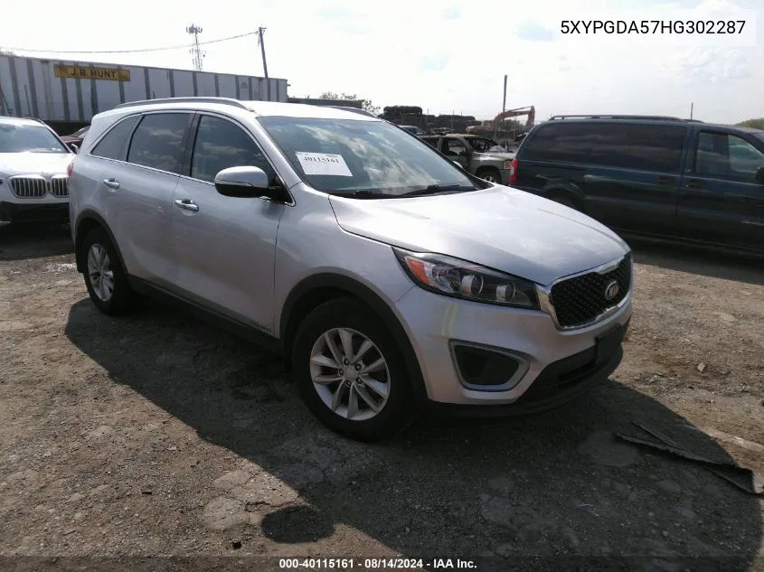 5XYPGDA57HG302287 2017 Kia Sorento 3.3L Lx