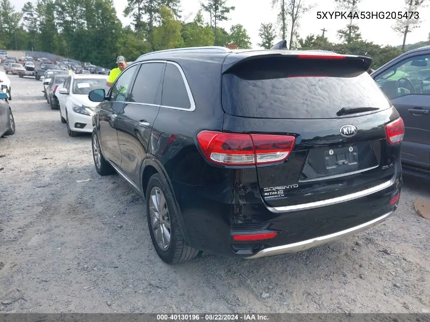 5XYPK4A53HG205473 2017 Kia Sorento 3.3L Sxl