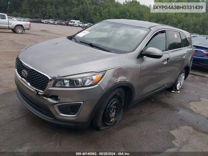 5XYPG4A38HG331439 2017 Kia Sorento 2.4L L