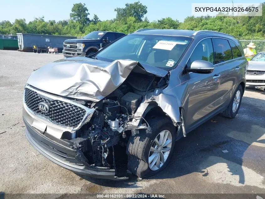 5XYPG4A32HG264675 2017 Kia Sorento 2.4L Lx