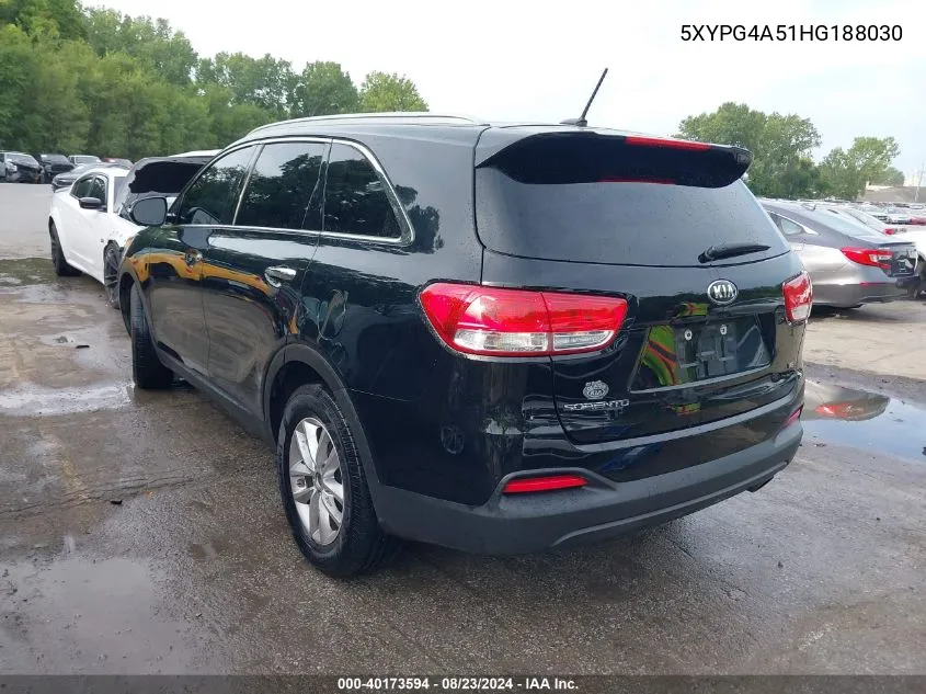 5XYPG4A51HG188030 2017 Kia Sorento 3.3L Lx