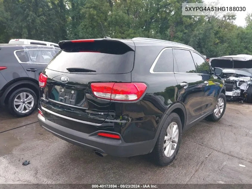 5XYPG4A51HG188030 2017 Kia Sorento 3.3L Lx