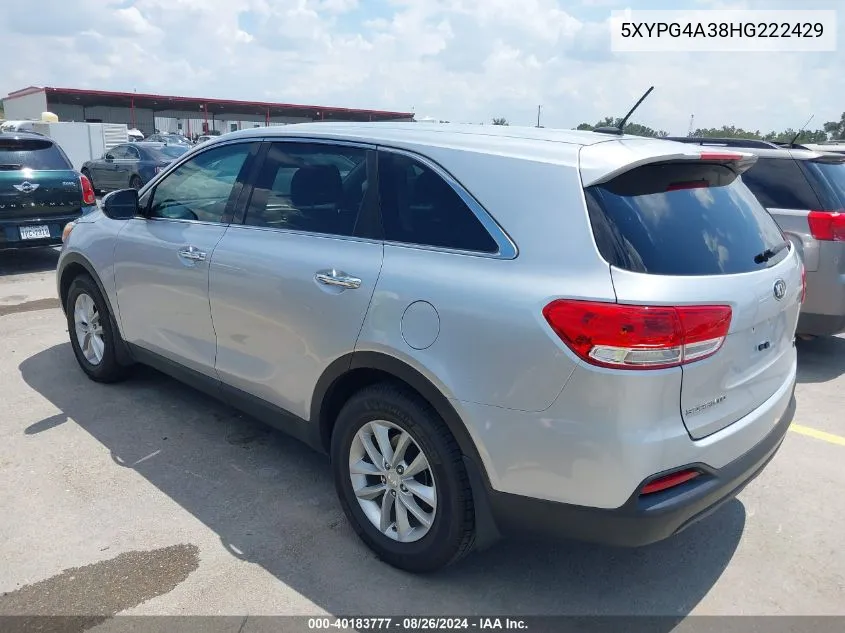 5XYPG4A38HG222429 2017 Kia Sorento 2.4L L