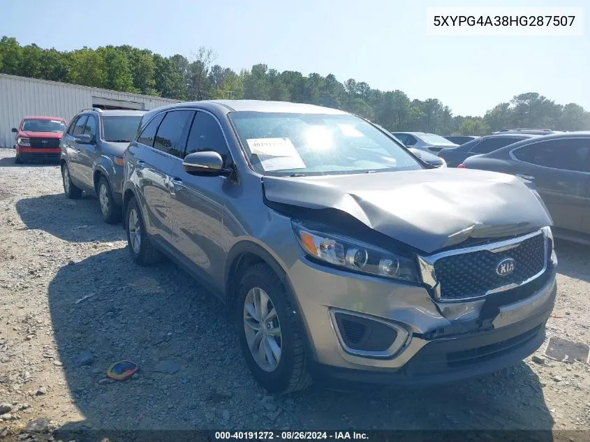 2017 Kia Sorento 2.4L L VIN: 5XYPG4A38HG287507 Lot: 40191272